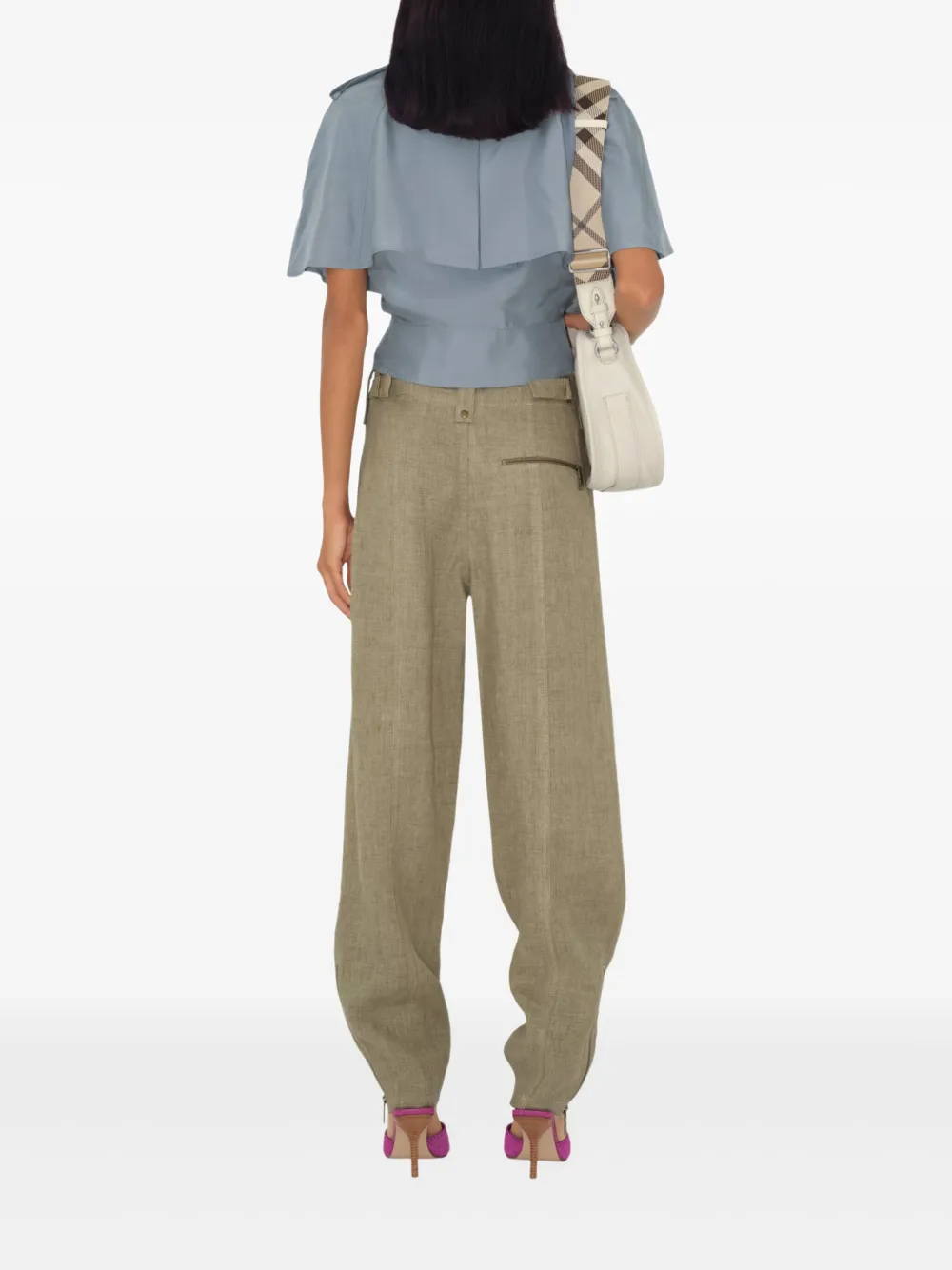 Burberry Linnen broek Bruin