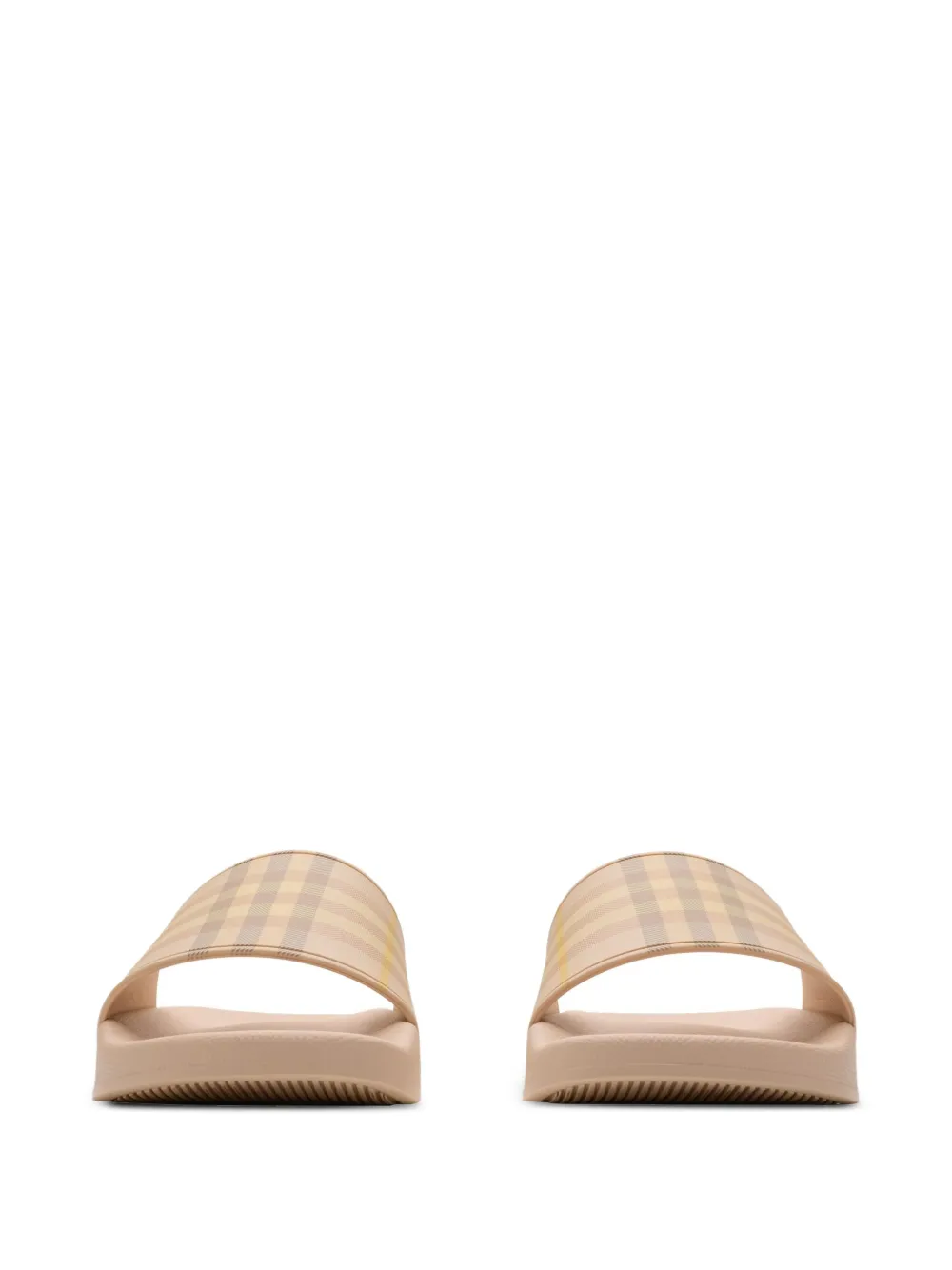 Burberry checkered pool slides - Beige