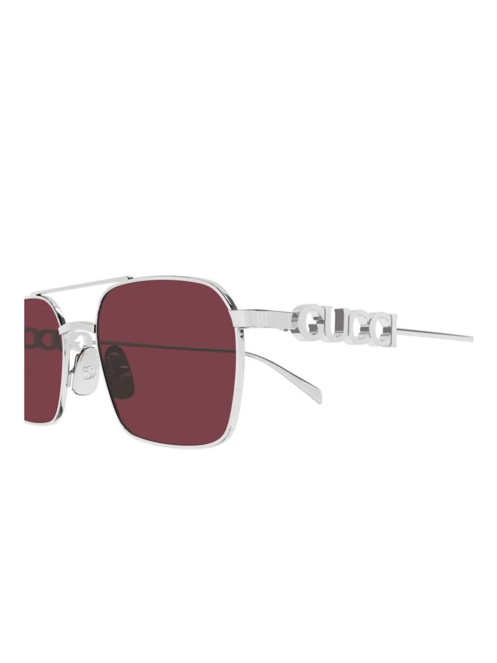 Gucci Eyewear Zonnebril met logo Zilver