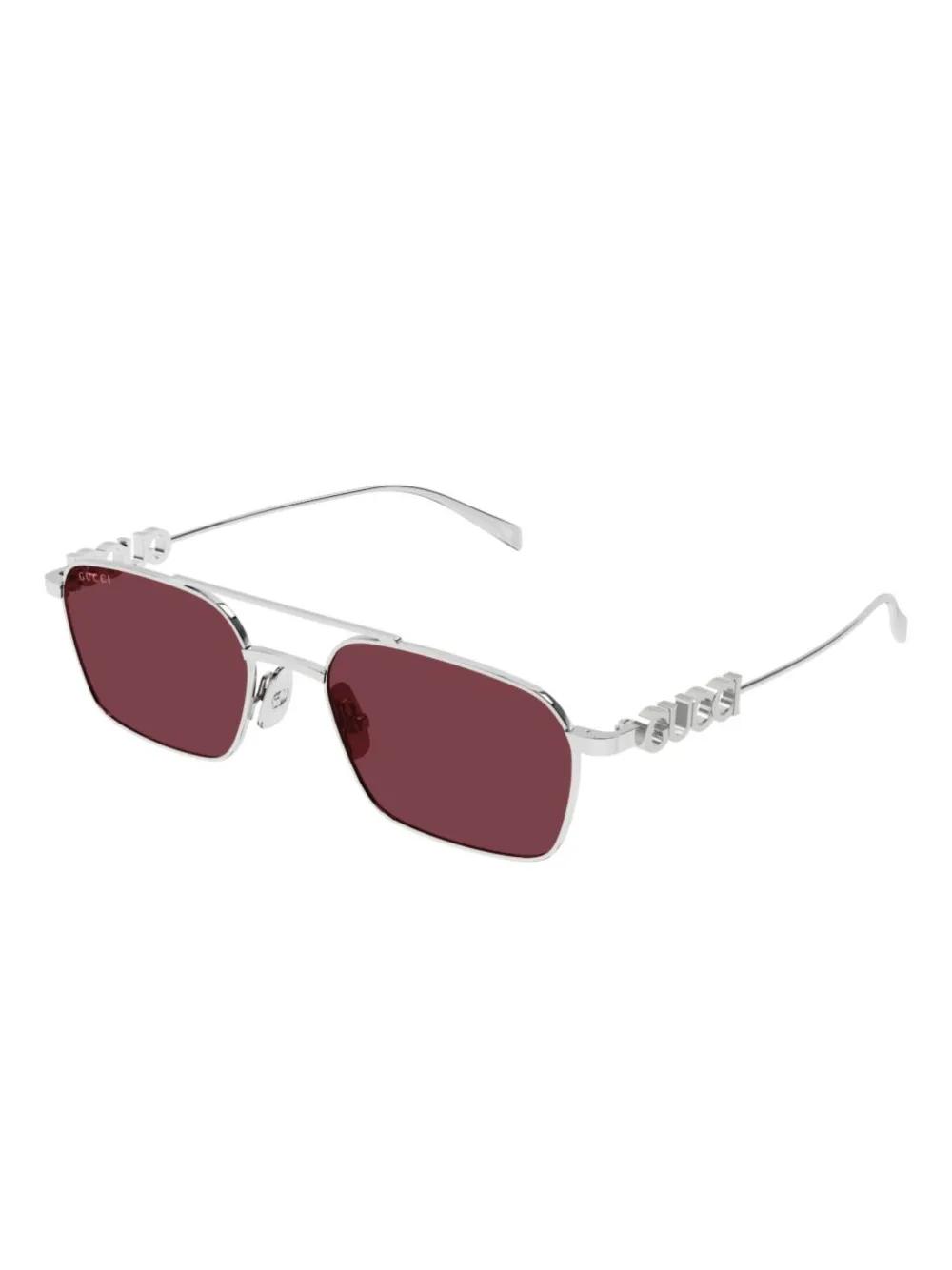 Gucci Eyewear Zonnebril met logo - Zilver