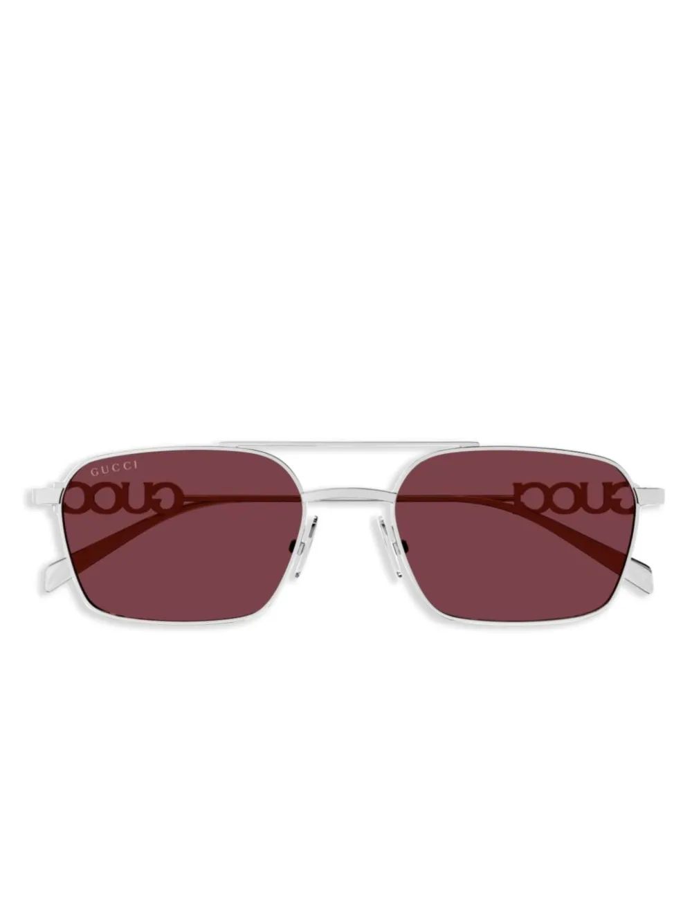 Gucci Eyewear Zonnebril met logo Zilver