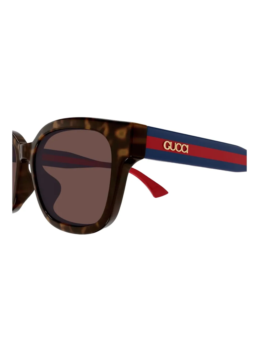 Gucci Eyewear Zonnebril met vierkant montuur Rood