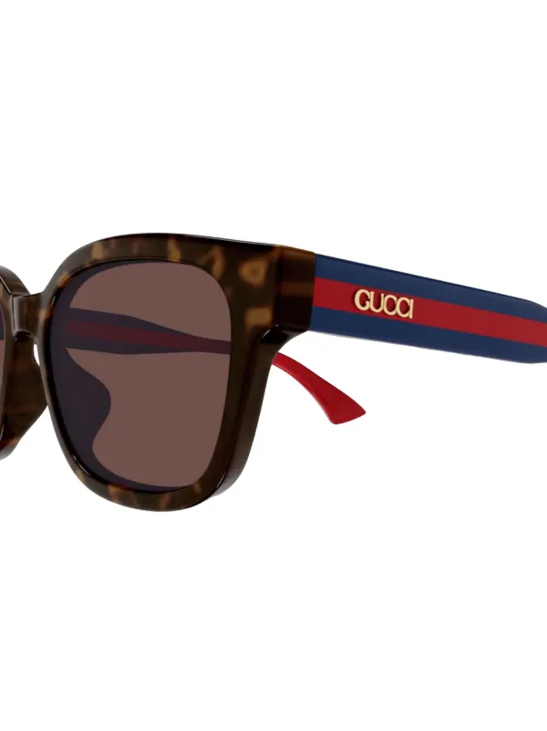 Gucci Eyewear square-frame Sunglasses | Red | FARFETCH GE display picture 1