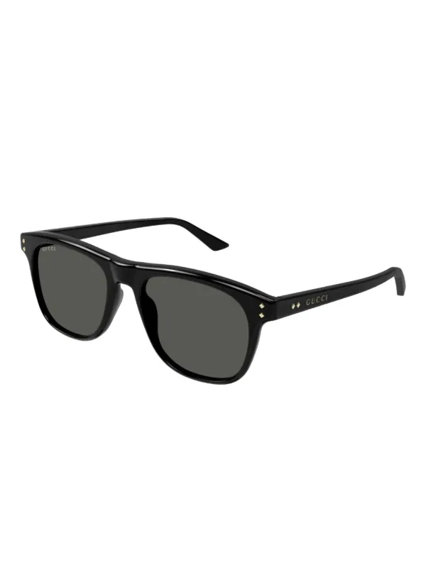 Gucci Eyewear スクエアフレーム サングラス | ブラック | FARFETCH JP
