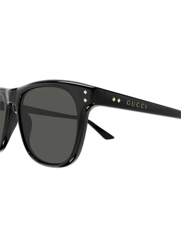 Gucci Eyewear スクエアフレーム サングラス | ブラック | FARFETCH JP