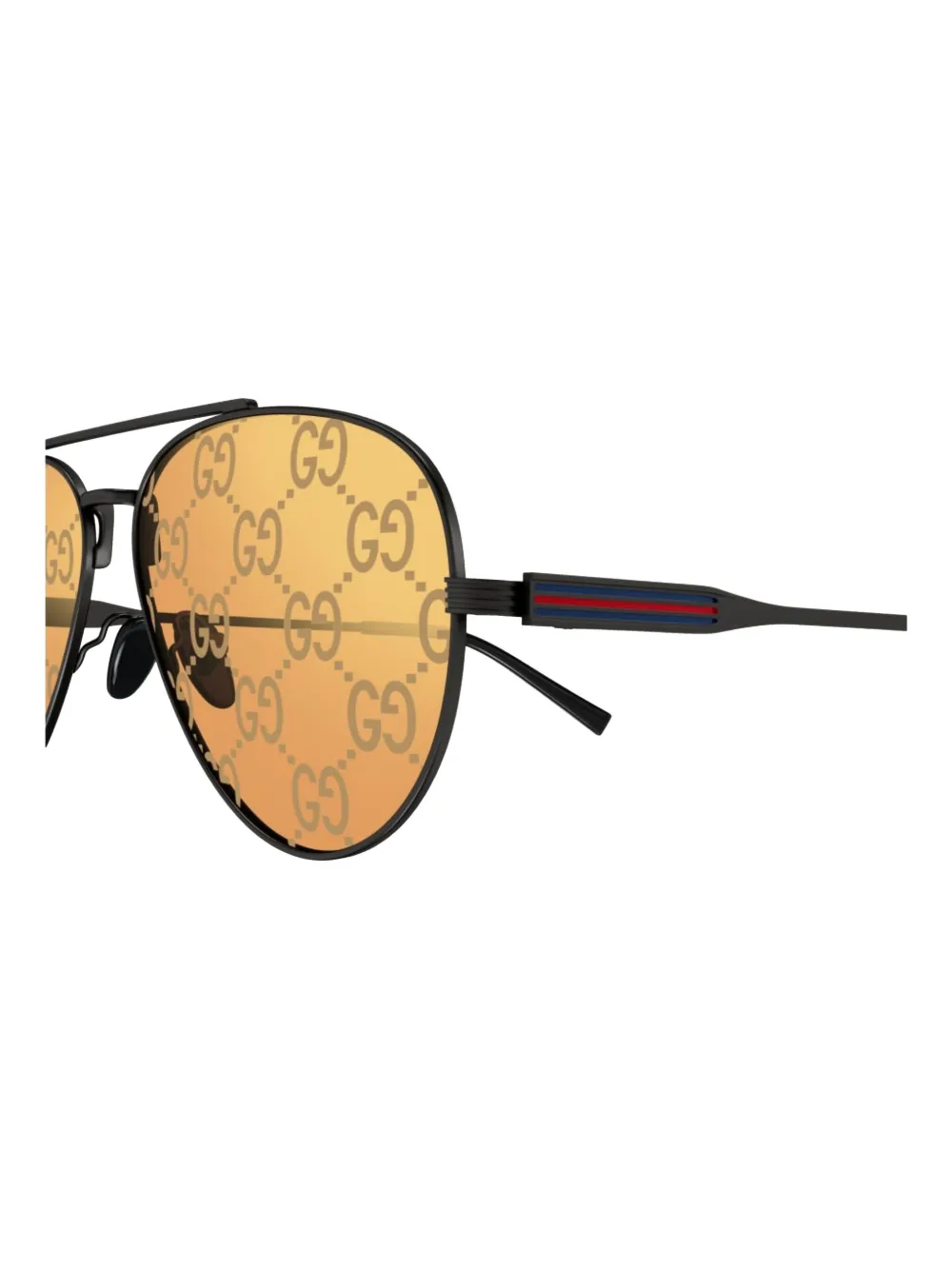 Gucci Eyewear Zonnebril met piloten montuur Zwart