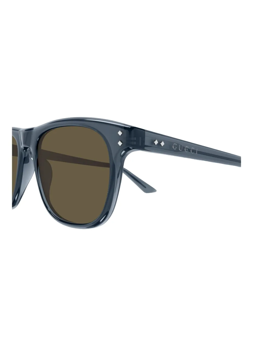 Gucci Eyewear Zonnebril met vierkant montuur Blauw