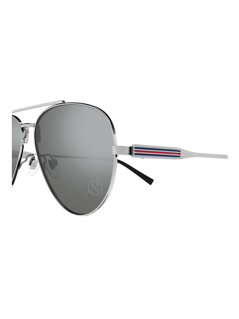 Gucci Eyewear Zonnebril met piloten montuur Grijs