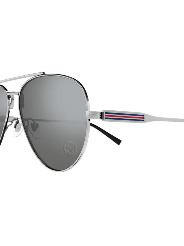 Gucci Eyewear パイロット サングラス | グレー | FARFETCH JP