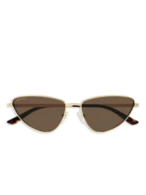 Gucci Eyewear キャットアイ サングラス | ゴールドトーン | FARFETCH JP