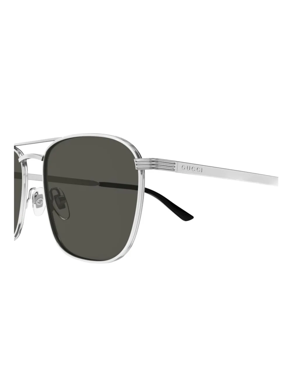 Gucci Eyewear Zonnebril met piloten montuur Zilver