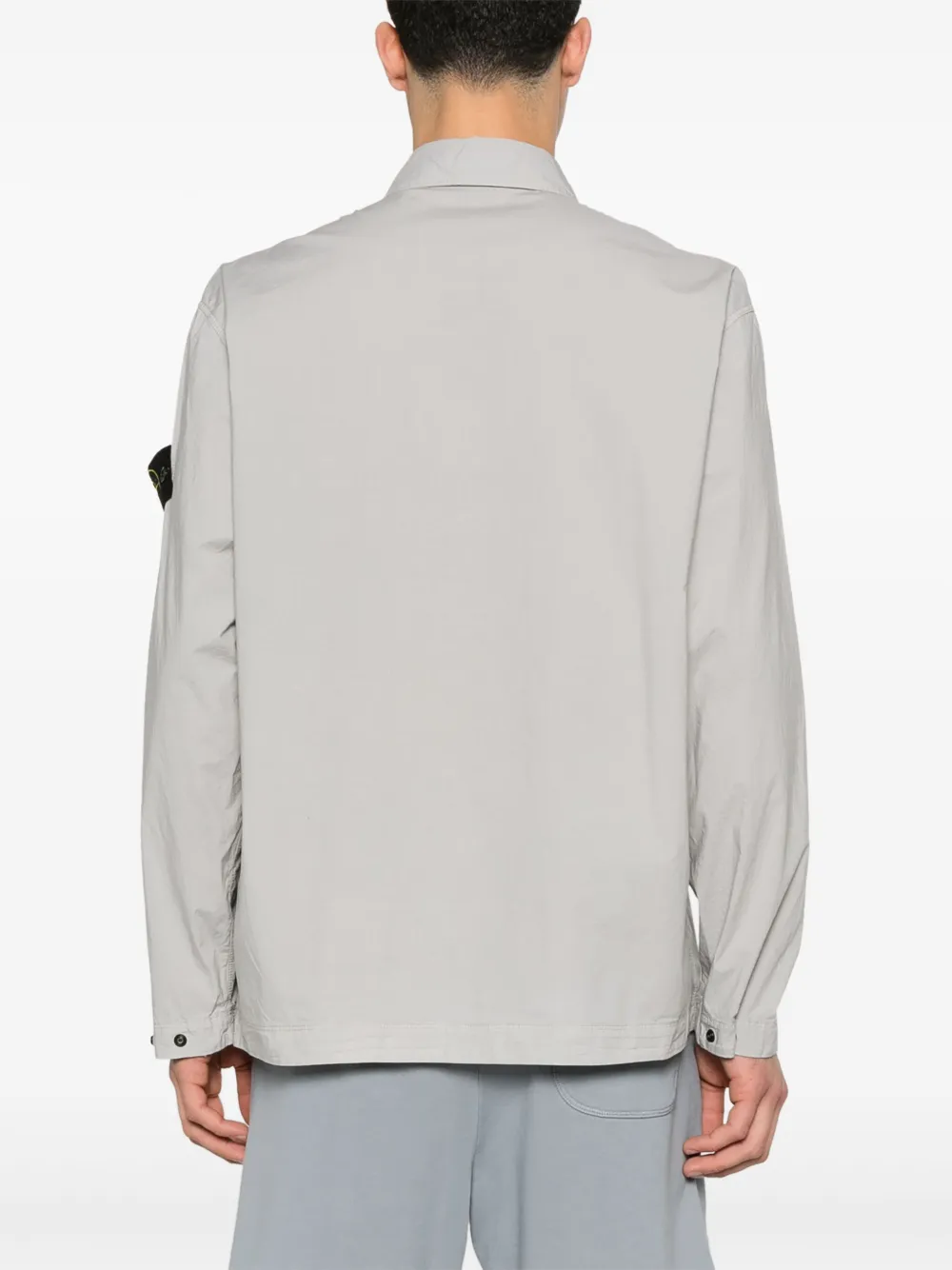 Stone Island Overhemd met Compass-logopatch Grijs