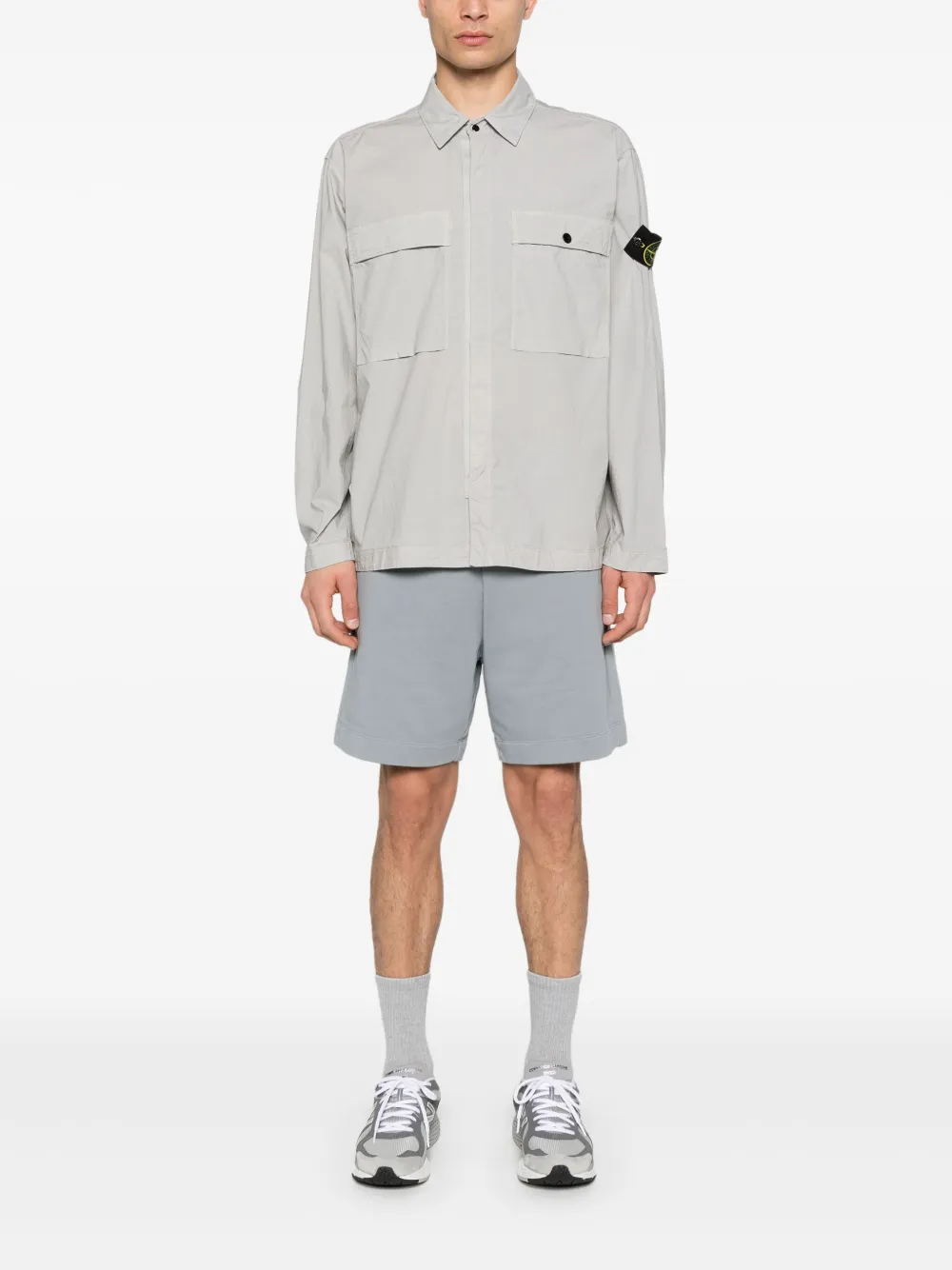 Stone Island Overhemd met Compass-logopatch - Grijs