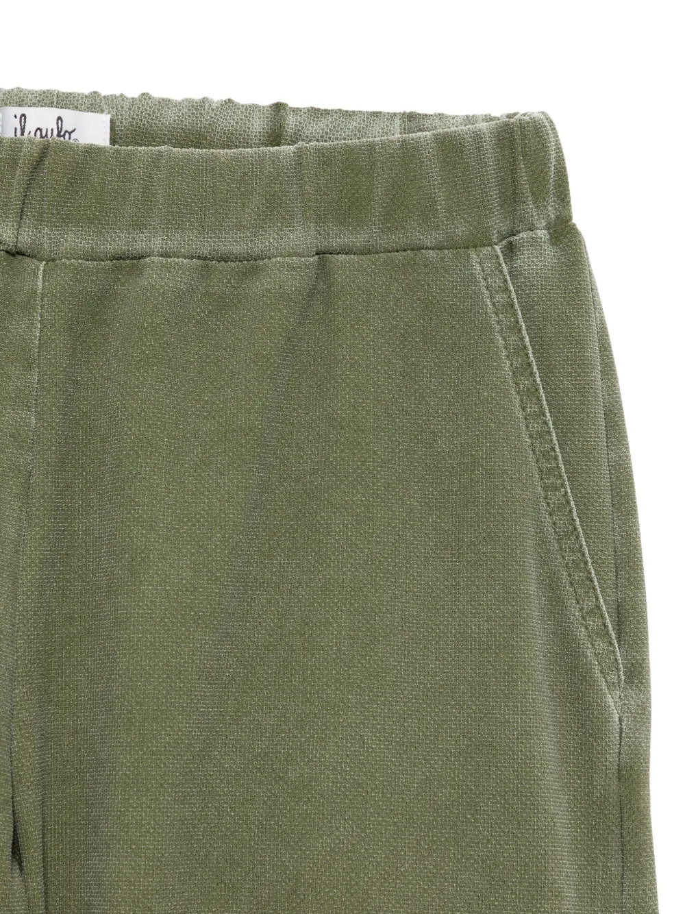 Il Gufo Shorts met gebleekt effect Groen