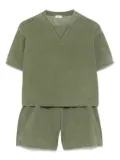 Il Gufo bleach-effect shorts set - Green