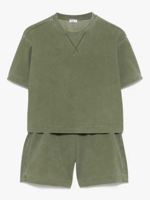 Il Gufo bleach-effect shorts set 