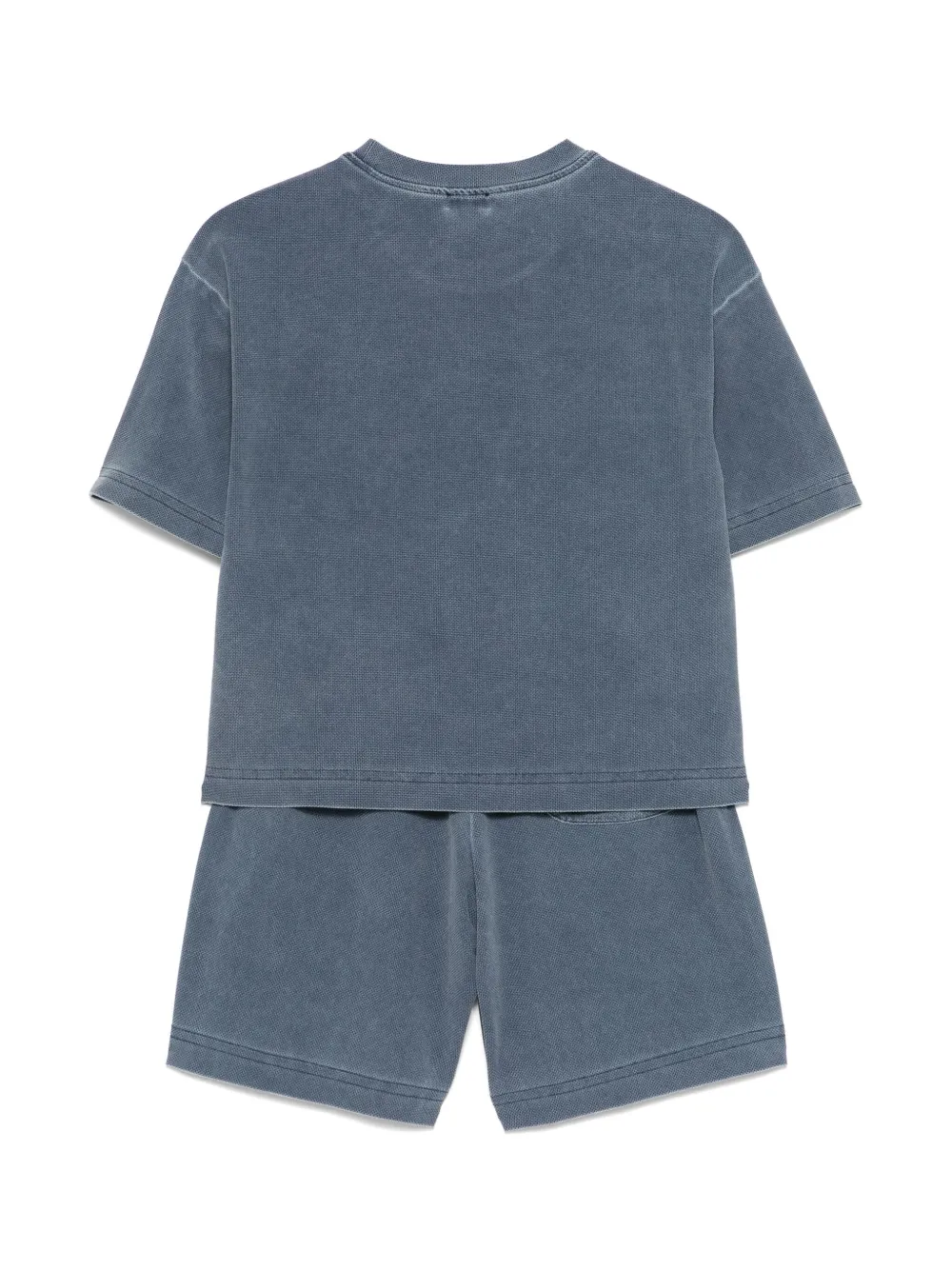 Il Gufo Shorts met gebleekt effect - Blauw