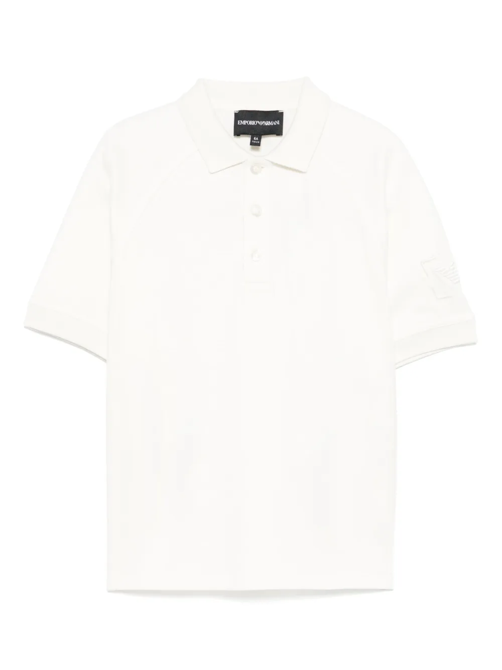 Emporio Ar i Kids Poloshirt met geborduurd logo Wit