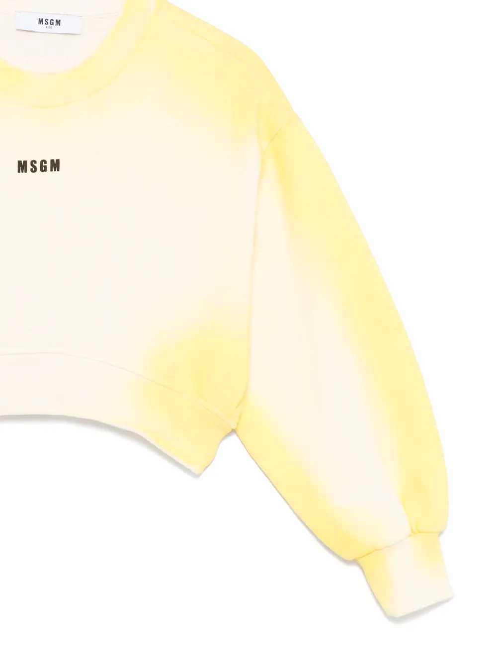 Shop Msgm Tie-dye Sweatshirt In Yellow