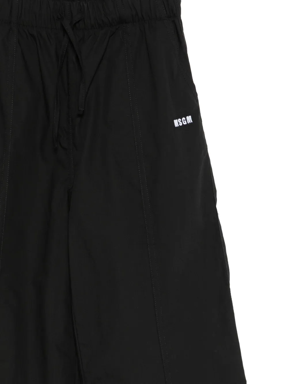 MSGM Kids Broek met geborduurd logo Zwart