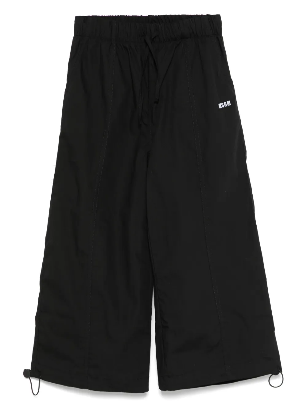 MSGM Kids Broek met geborduurd logo Zwart