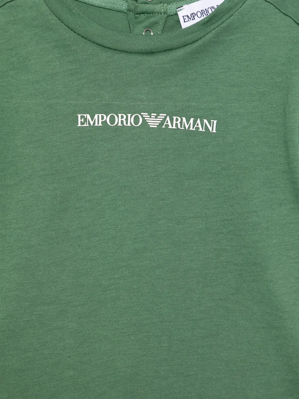 Emporio Armani Kids Katoenen T-shirt Groen