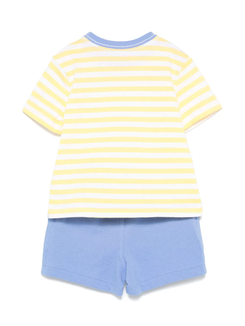 POLO RALPH LAUREN KIDS Gestreepte shorts set Geel