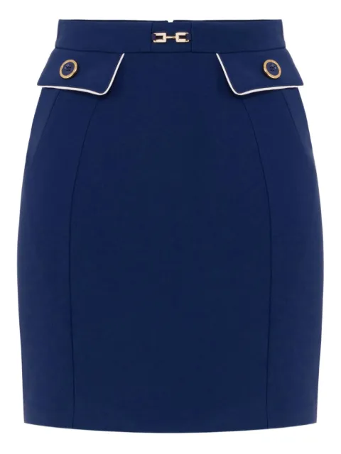 Elisabetta Franchi logo-plaque skirt