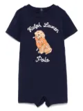 POLO RALPH LAUREN KIDS logo-embroidered romper - Blue