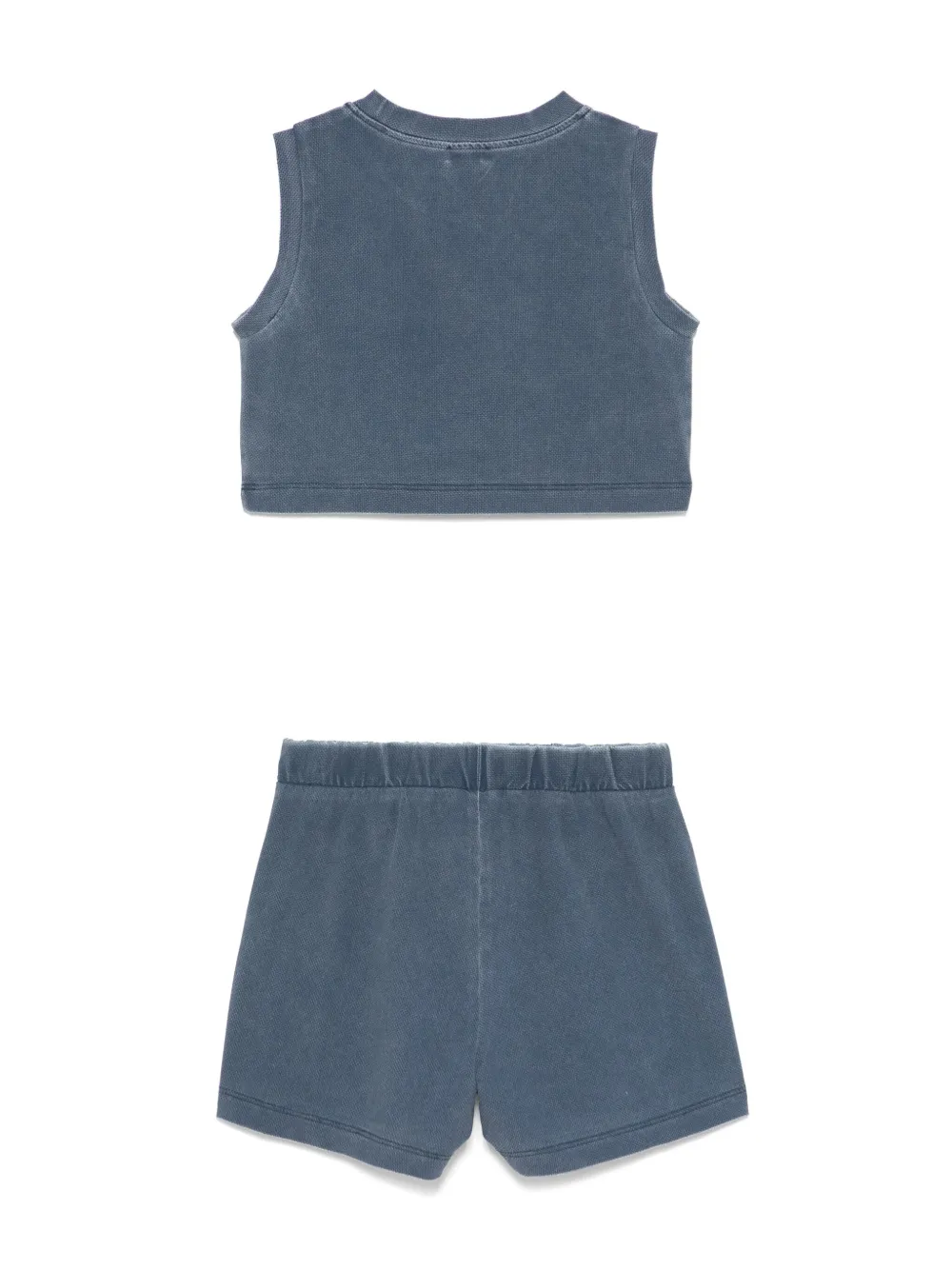 Il Gufo Shorts met gebleekt effect - Blauw