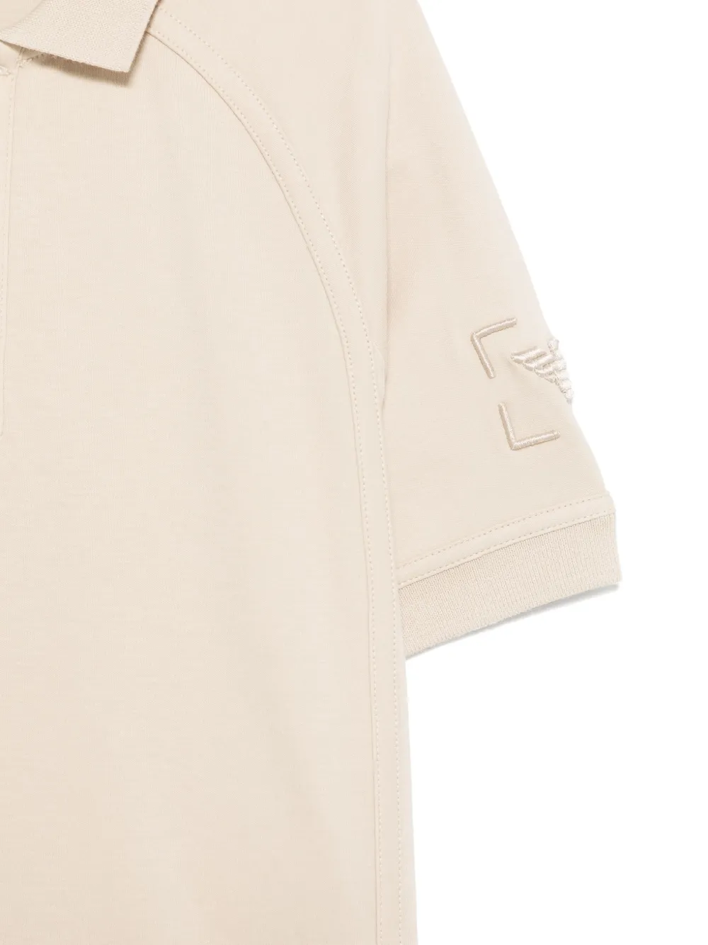 Emporio Armani Kids Poloshirt met geborduurd logo Beige