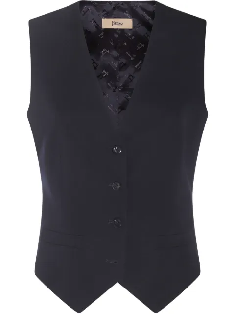 Herno logo-jacquard waistcoat