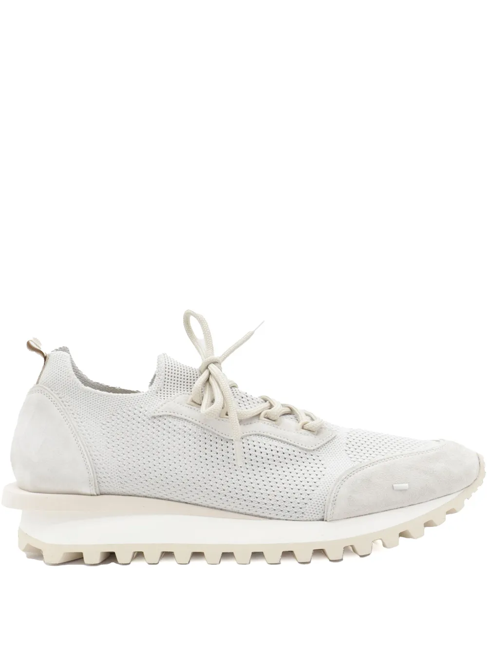 Eleventy micro-mesh panelled trainers White