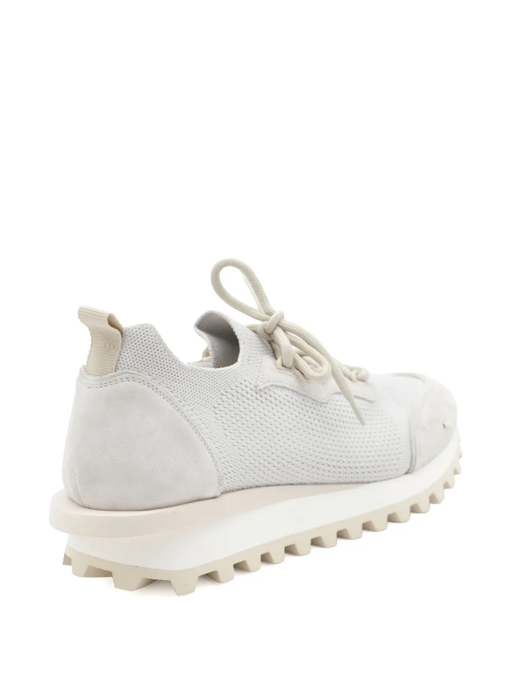 Eleventy micro-mesh panelled trainers White