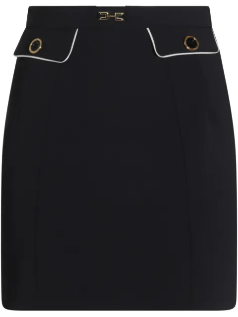 Elisabetta Franchi logo-plaque skirt