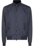 Add high-neck bomber jacket - Blue