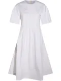 Add cotton midi dress - White