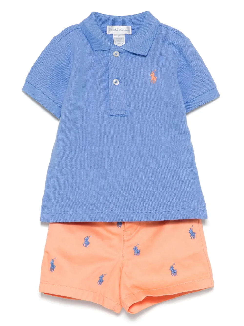 POLO RALPH LAUREN KIDS Shorts met Polo Pony-borduurwerk Blauw