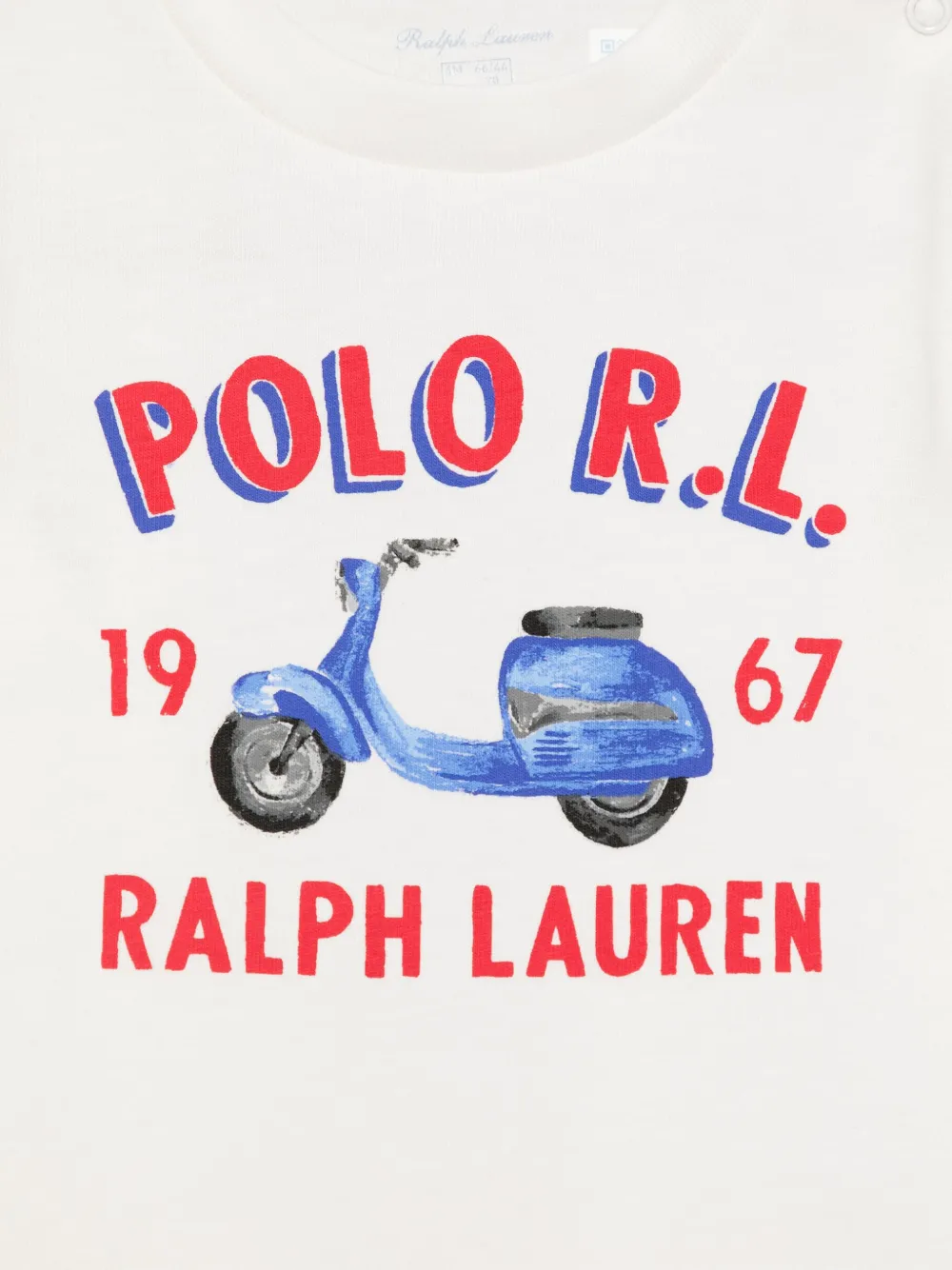 POLO RALPH LAUREN KIDS T-shirt met scooterprint Wit
