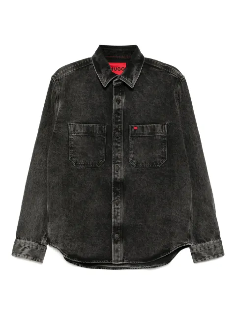HUGO Patch Pockets Oversized Denim shirt
