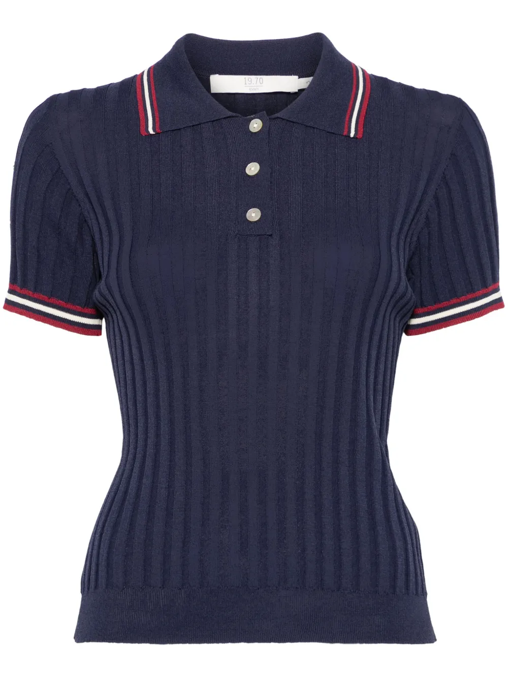 fine-knit polo shirt