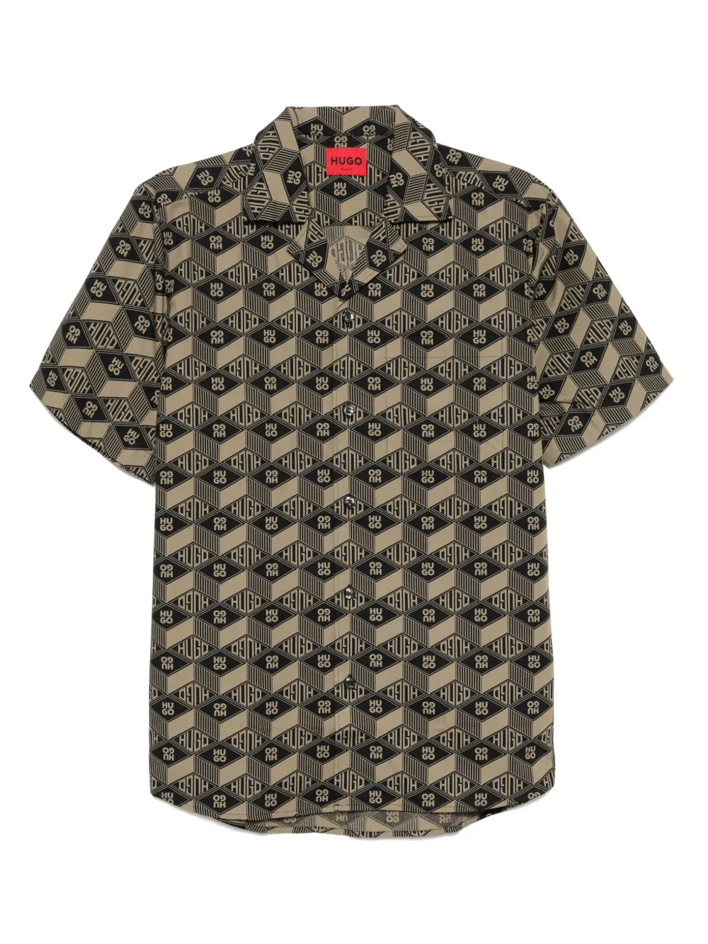 HUGO camisa con logo geométrico estampado | negro | Image 1