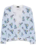 ETRO patterned-jacquard cardigan - Blue