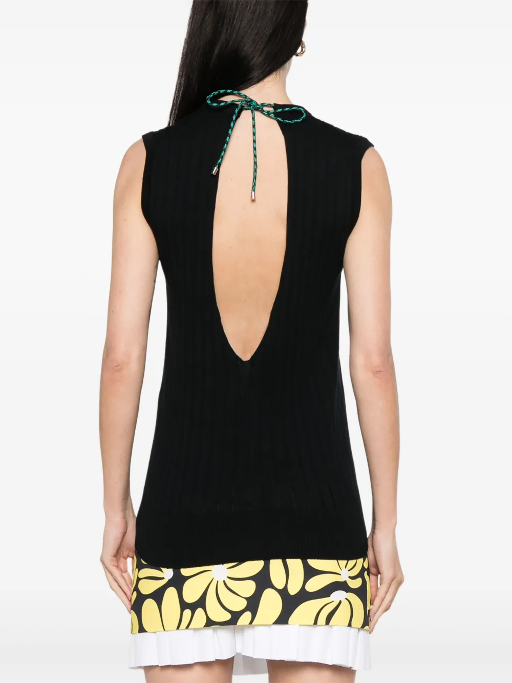 Plan C Ribbed Top In Black