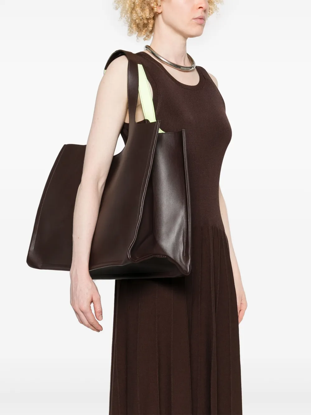 Themoirè Morea shopper - Bruin