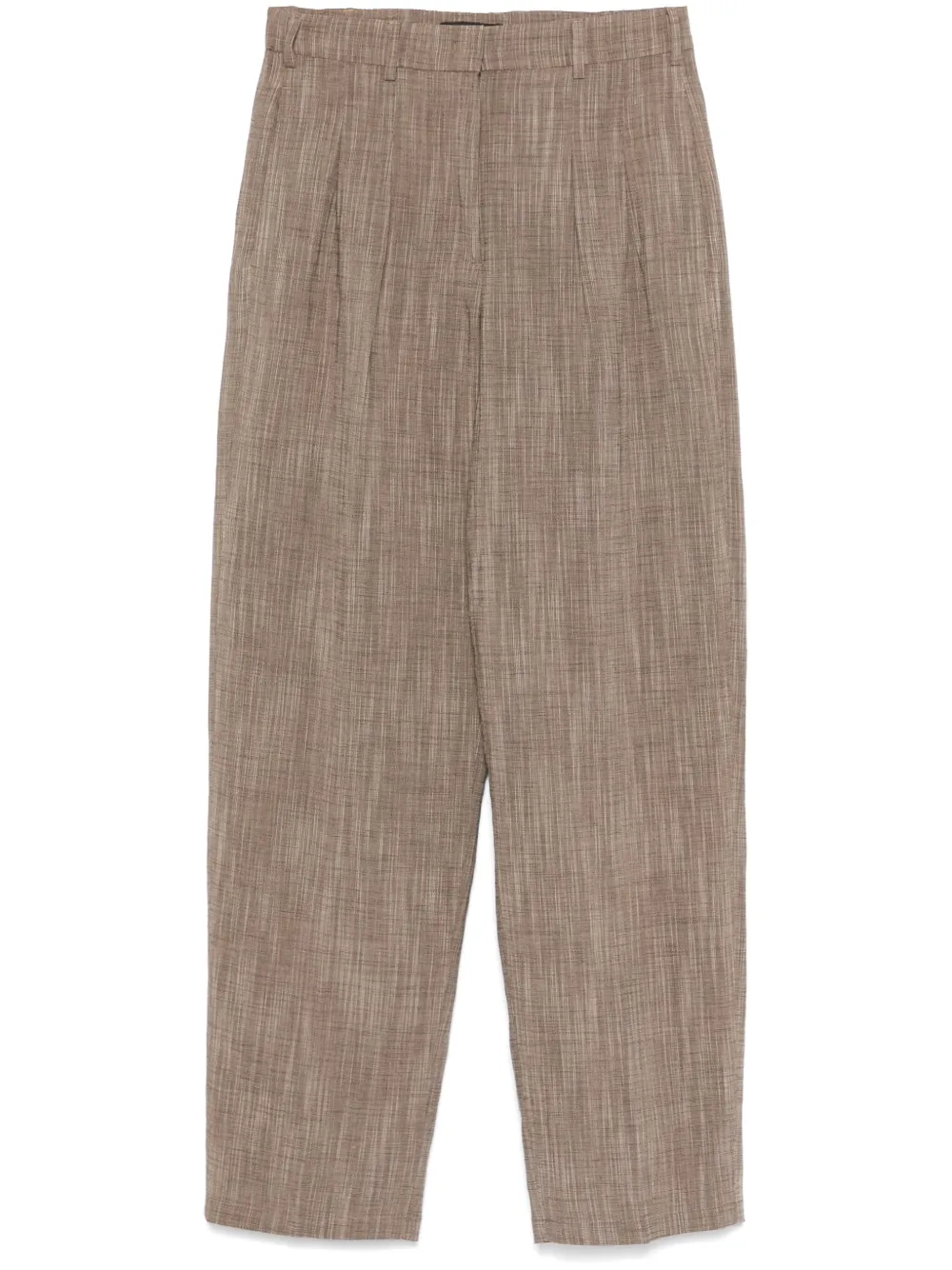 double-pleated trousers