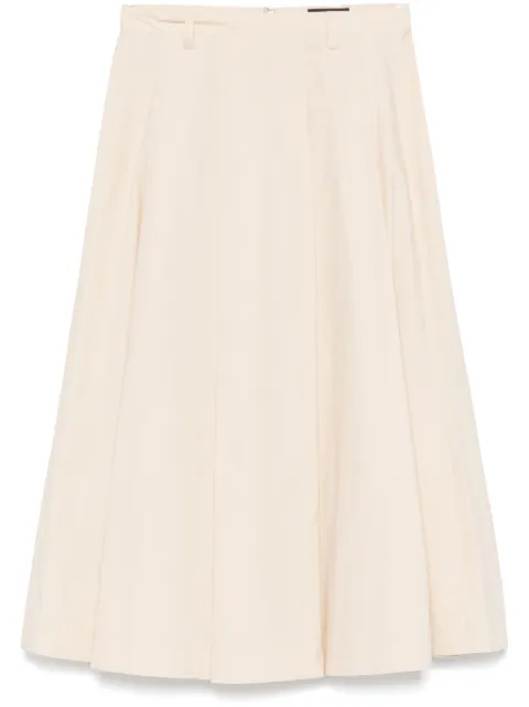 Seventy pleated poplin midi skirt
