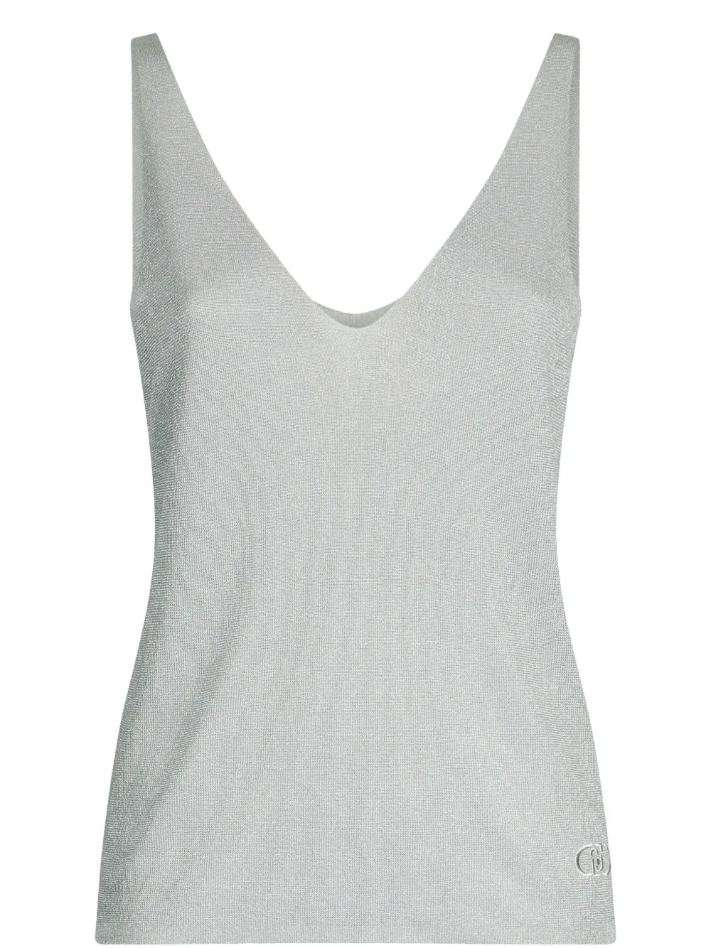 Liu •jo V-neck Sleeveless Top In Grey