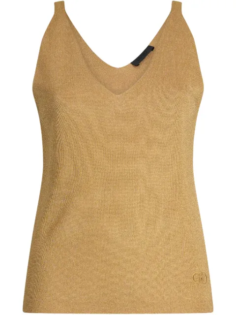LIU JO camiseta metalizada con cuello en V