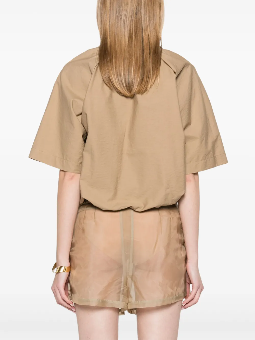 Brunello Cucinelli Monili blouse met kettingdetail Beige